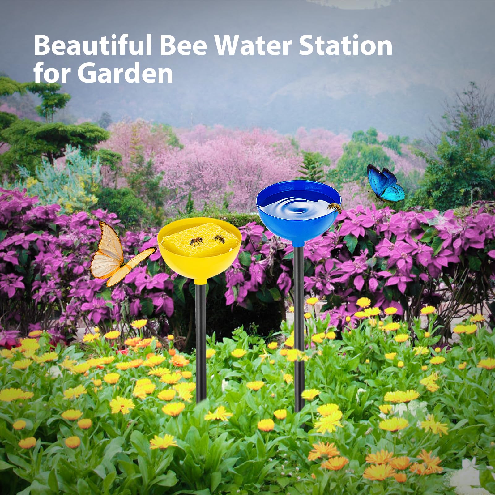 Bienen-Bewässerungsstation 4er Set – Blumenförm Produktbild-Vorschau 3