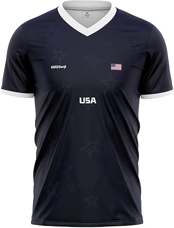 USA Football/Soccer Jersey | National Team Supporters Edition 2026 V-Neck, White | Blue | Red