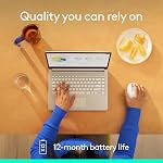 Logitech M196 Bluetooth Wireless Mouse, Compact and Portable Mouse for Laptops, Tablets and More, 12-Month Battery, Smooth Tracking, Compatible with PC and Mac, Windows and macOS - Off White