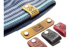 Personalized Leather Labels with Rivet for Handmade Items - Durable Tags for...