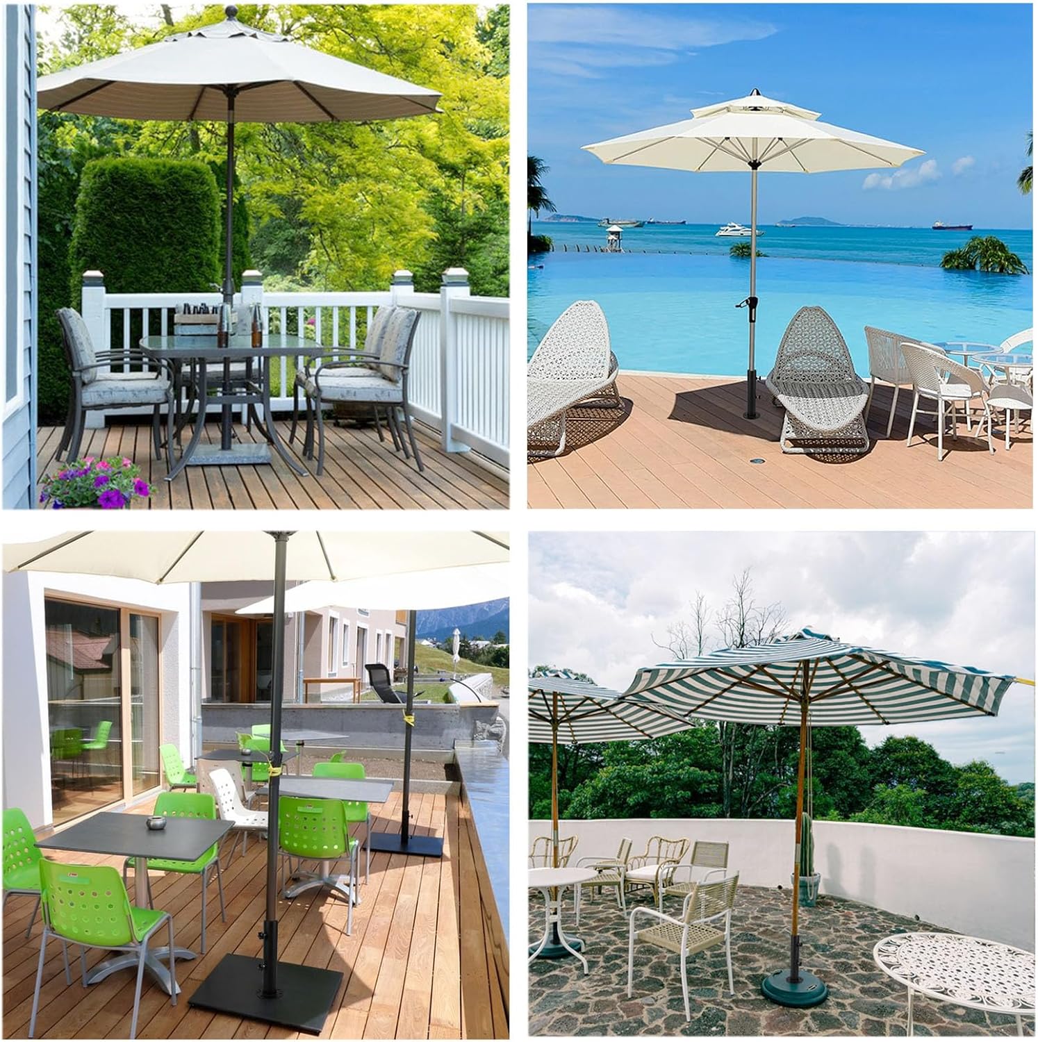 Universal Granite Umbrella Stand Tube Outdoor, Stone Umbrella Tube Base, Table Umbrella Tube Bracket, DIY Metal Tube Umbrella Mount, Marble Flag Pole Stake Holder