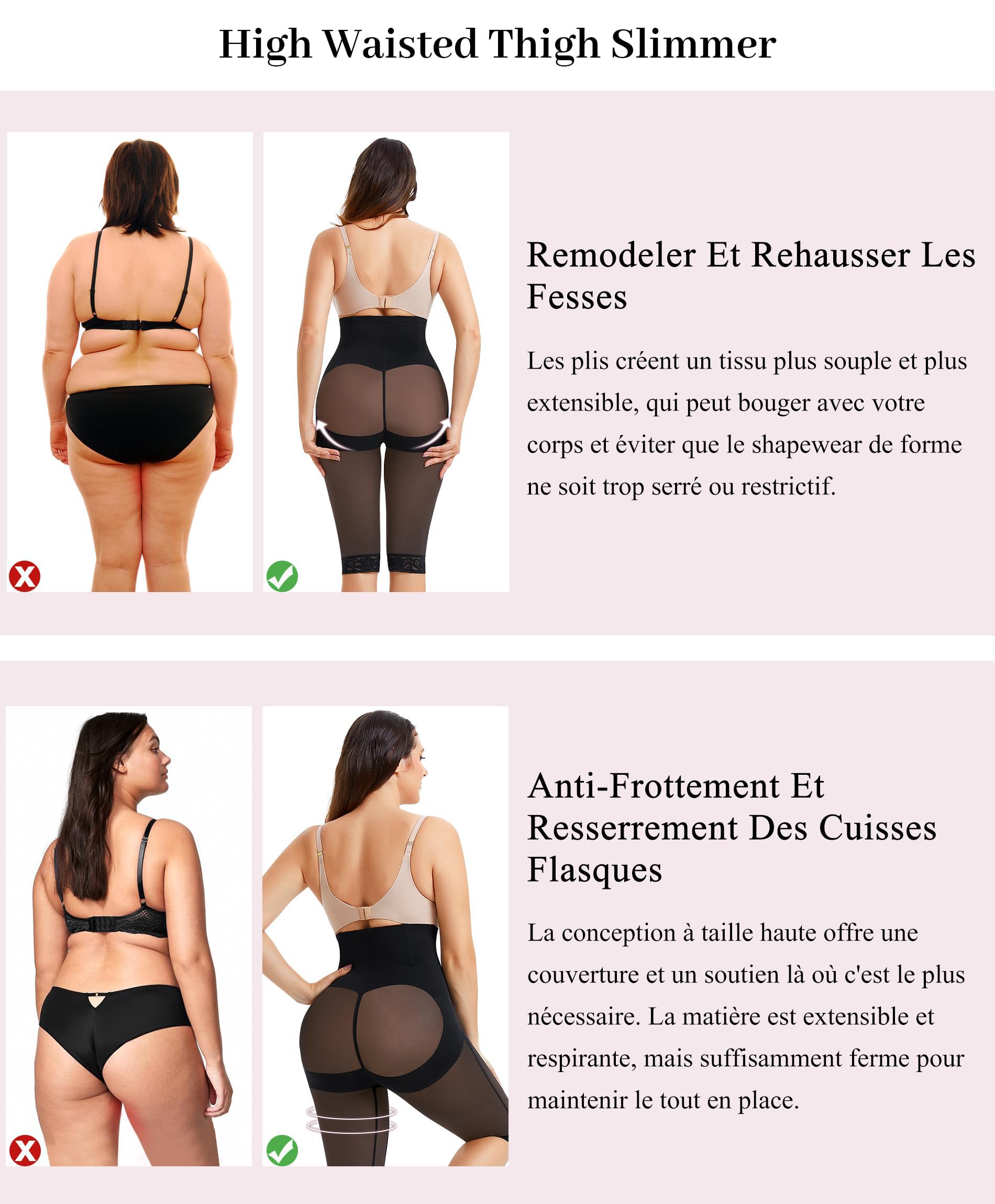 Gotoly Culotte Gainante Femme Ventre Plat Taille Haute Panty Gainant Invisible Gaine Amincissante Cuisse Culottes Sculptantes Shorts Minceur Shapewear