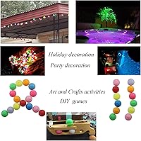 Vista 5 de Paquete de 50 pelotas de ping pong, varios colores, lavables, de plástico, pelotas de tenis de mesa