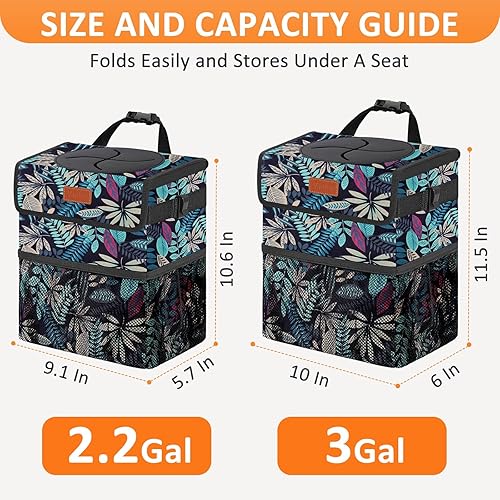 Miniatura 7 de Bote de basura para automóvil, bolsa de basura para colgar, impermeable, a prueba de fugas, latas de basura para vehículos, hojas coloridas