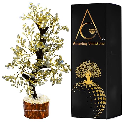 Miniatura 1 de Labradorite Crystal Tree - Healing Crystals and Healing Stones Home Decor Gifts - Chakra Tree of Life Stocking Stuffers, Bookshelf Decor, Feng Shui