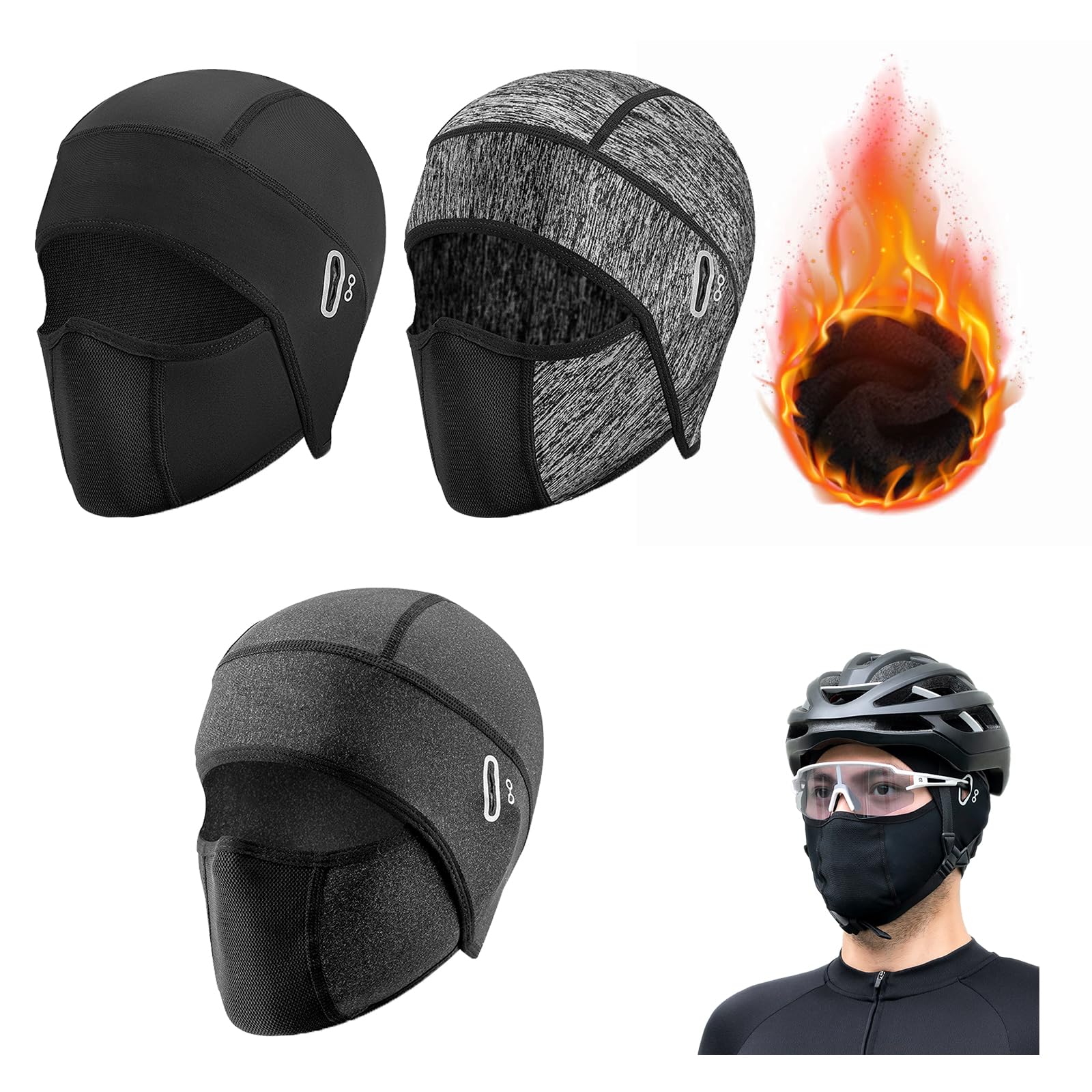 Ice Silk Face Protection Cycling Hood Unisex Winter Balaclava Ski Mask Full Face Shield for Windproof Warmth Sun