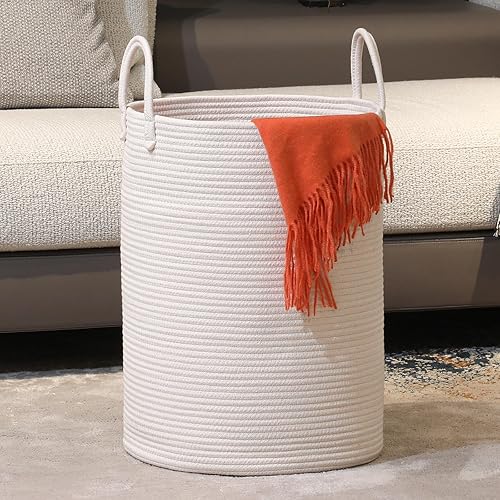 HuggableZest Cesta de almacenamiento grande  Almacenamiento completo para mantas, juguetes, libros, equipo de bebé, lavandería, cojines de edredón,