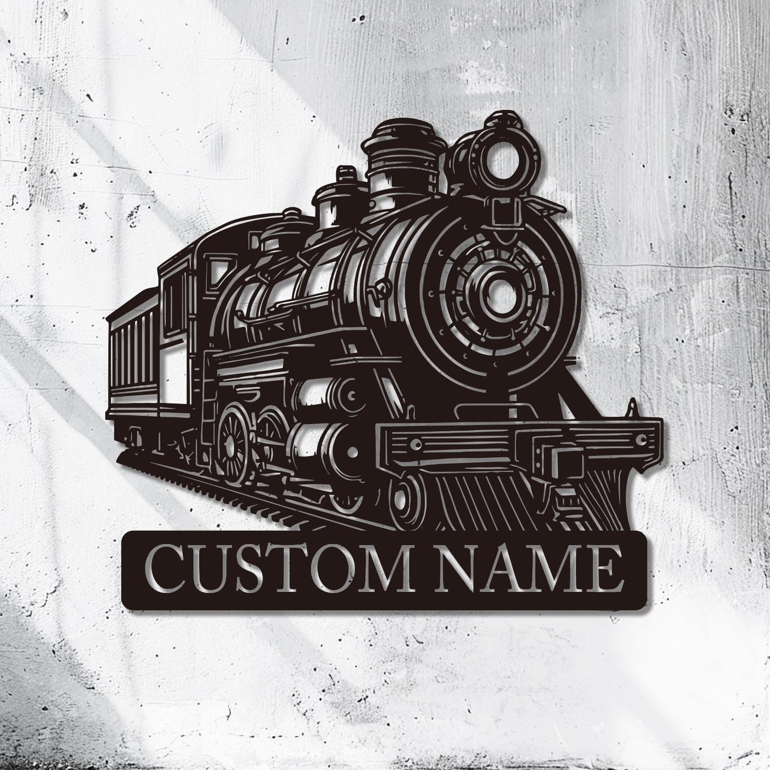 Personalized Custom Train Metal Wall Art, Custom Train Metal Wall Art Train Metal Sign, Personalized Train Metal Wall Decor, Personalized Railroad Sign, Outdoor Train Decoration, Gifts for Train
