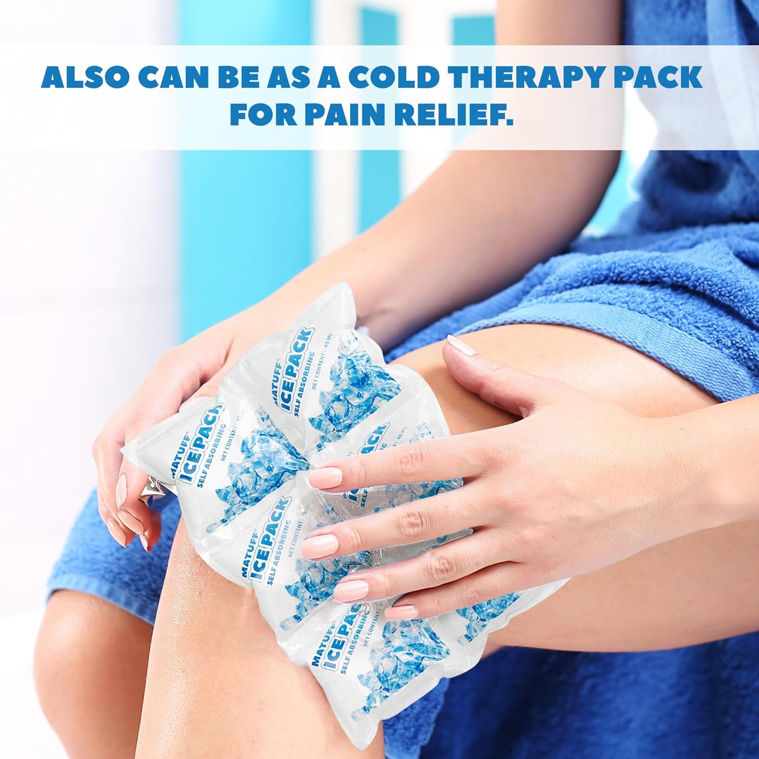 100 Sheets Reusable Freezer Ice Packs for Coolers & Lunch Boxes - Long-Lasting Gel Ice Packs, Cuttable 600 Cells, Keep Food/Drinks Cold for Shipping, Camping, Beach, Fishing