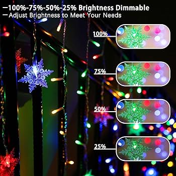 Amazon.com: Snowflake Icicle Lights, 40ft 360 LED Christmas