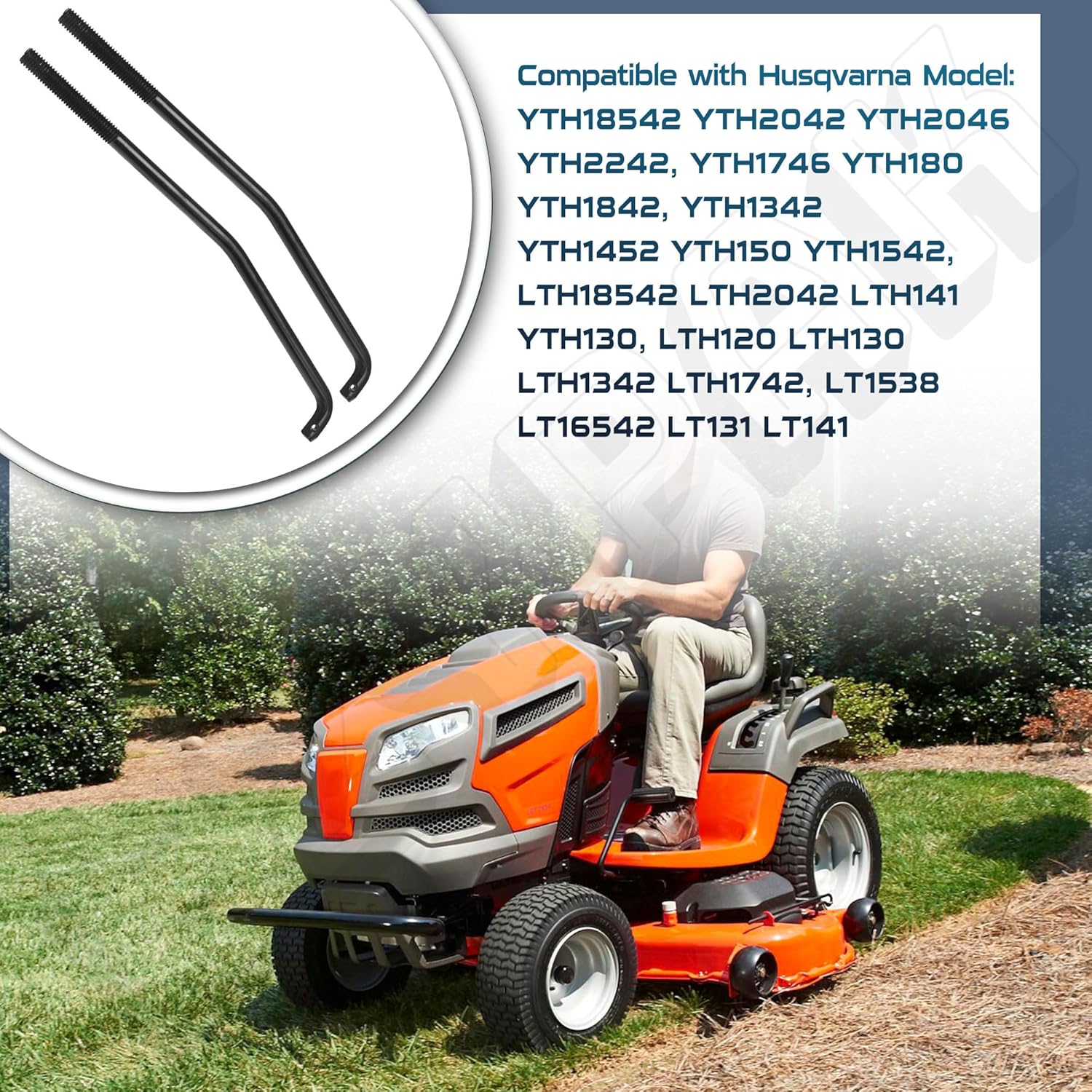 2 Pack 532173288 Deck Link Kit Compatible with Craftsman, Husqvarna, Poulan YTH18542, YTH2242, YTH180, CTH151, CTH192, CT130, CT131, CT141 Lawn Mower, Replace 173288 73350800 73800800 163552