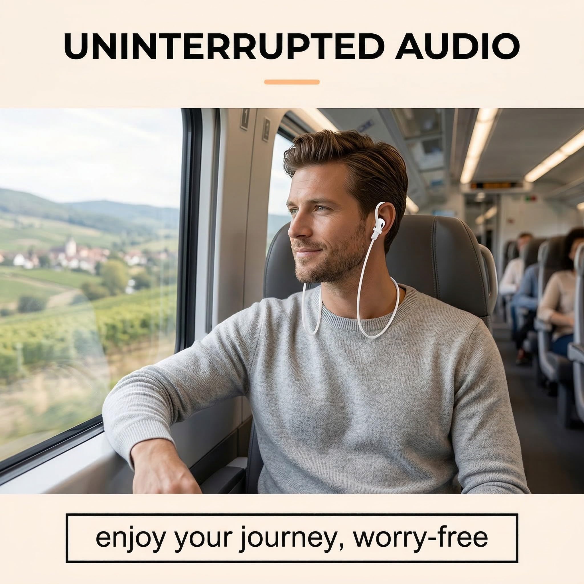 2 Pezzi Laccetto Magnetico per AirPods, 2 Paia di Ganci Auricolari in Silicone, Accessori per Cuffie Bluetooth, Ideale per Sport, Viaggi e Altre Occasioni, Compatibile con AirPods