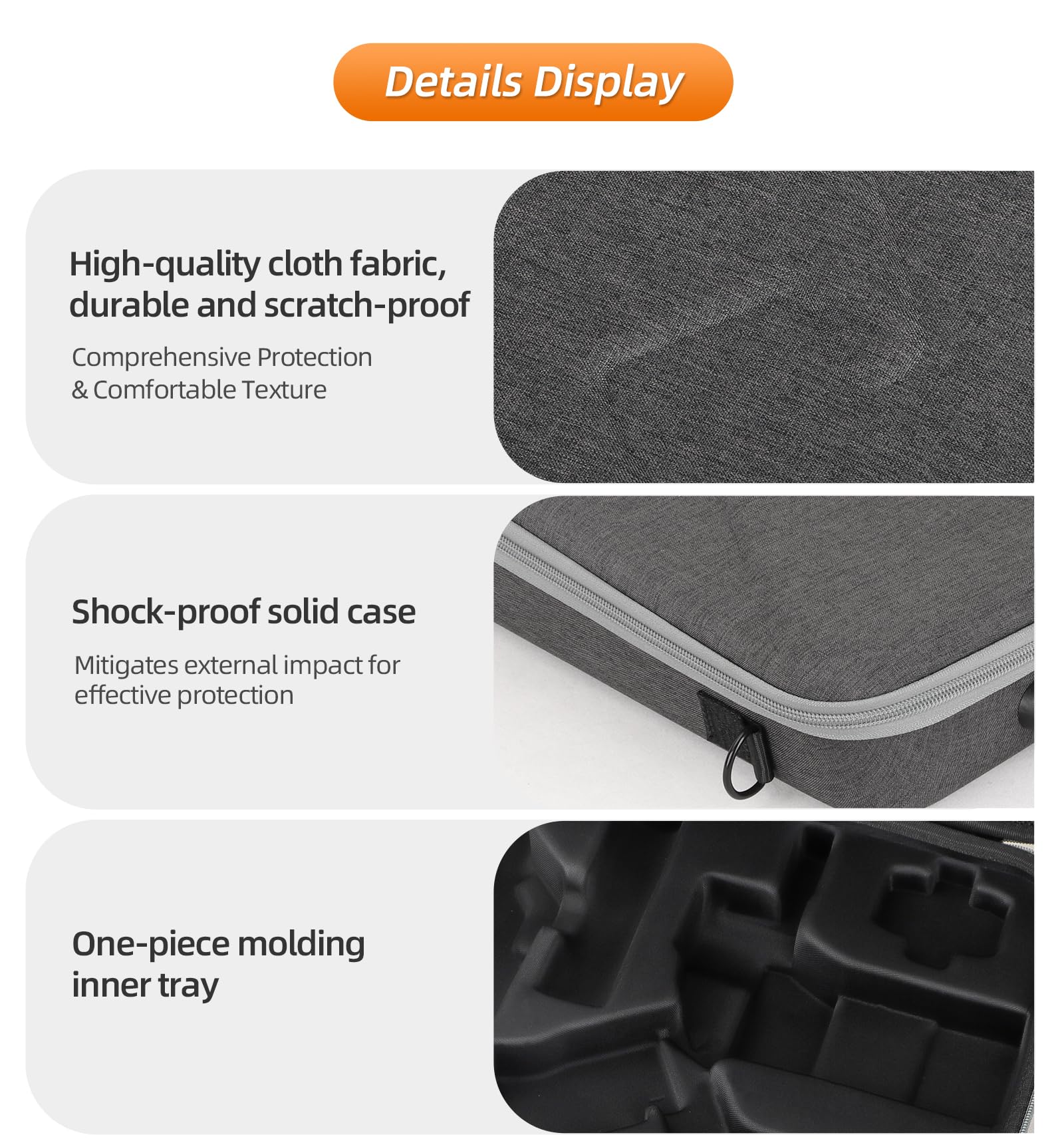RC GearPro Tragbare Tragetasche für DJI RS 4 Mini, Tragbare Schultertasche, Hartschale für Reisen, kompatibel mit DJI Ronin RS4 Mini Handheld 3-Achsen Gimbal-Stabilisator