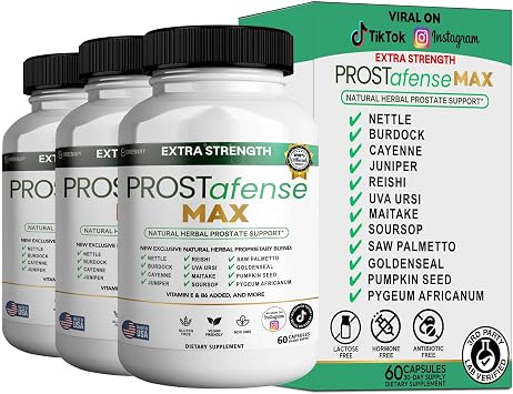Max Prostate Support Supplement - Natural Herbal Blend with Saw Palmetto Pumpkin Seed Pygeum Uva Ursi - Gluten Free Vegan Non-GMO - 60 Capsules 3