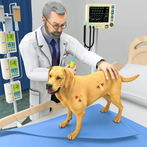 Süßes Tierarztspiel für Kinder Baby Tierklinik mit Panda Hund & Katze