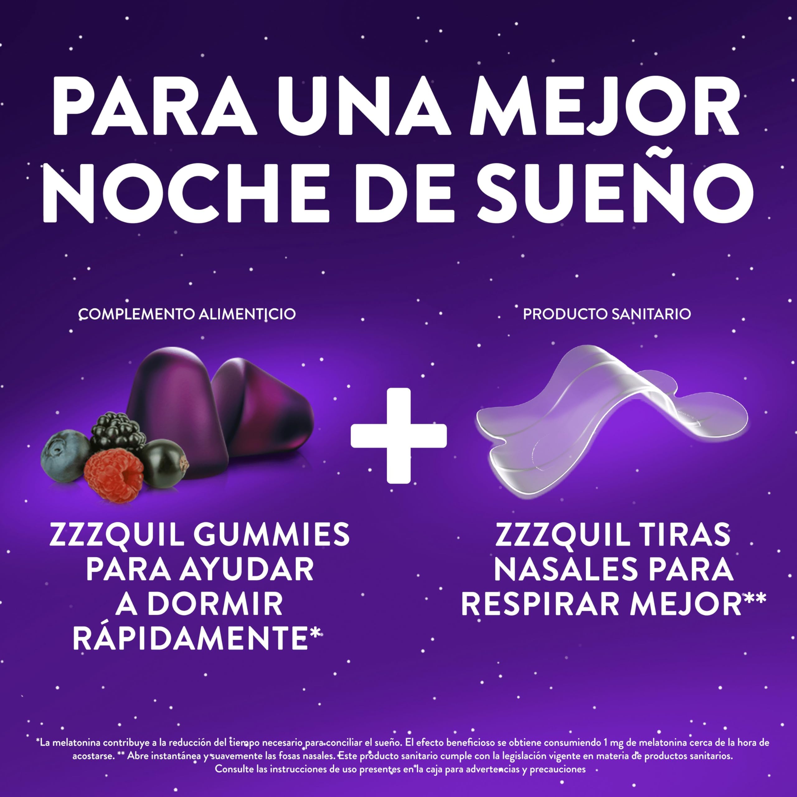 ZzzQuil Tiras Nasales Sueño 52 Unidades, Alivia Congestión y Ronquidos