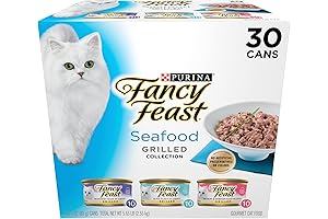 Purina Fancy Feast Grilled Wet Cat Food Seafood Variety Pack in 3...