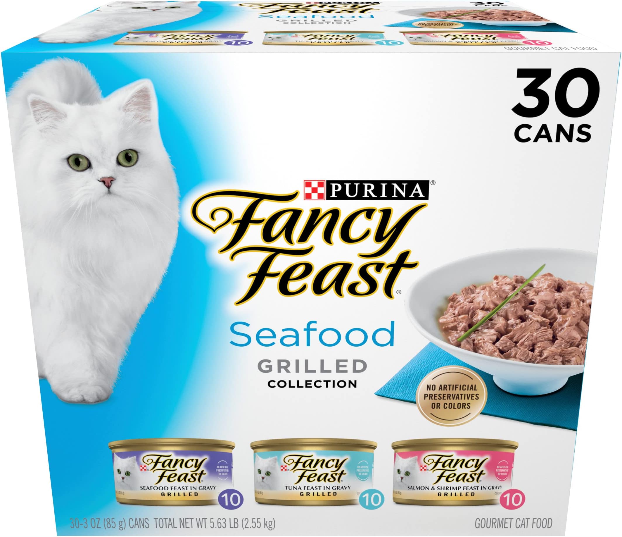 Fancy Feast Purina Grilled Seafood Collection 30 Pack Canned 050000586646