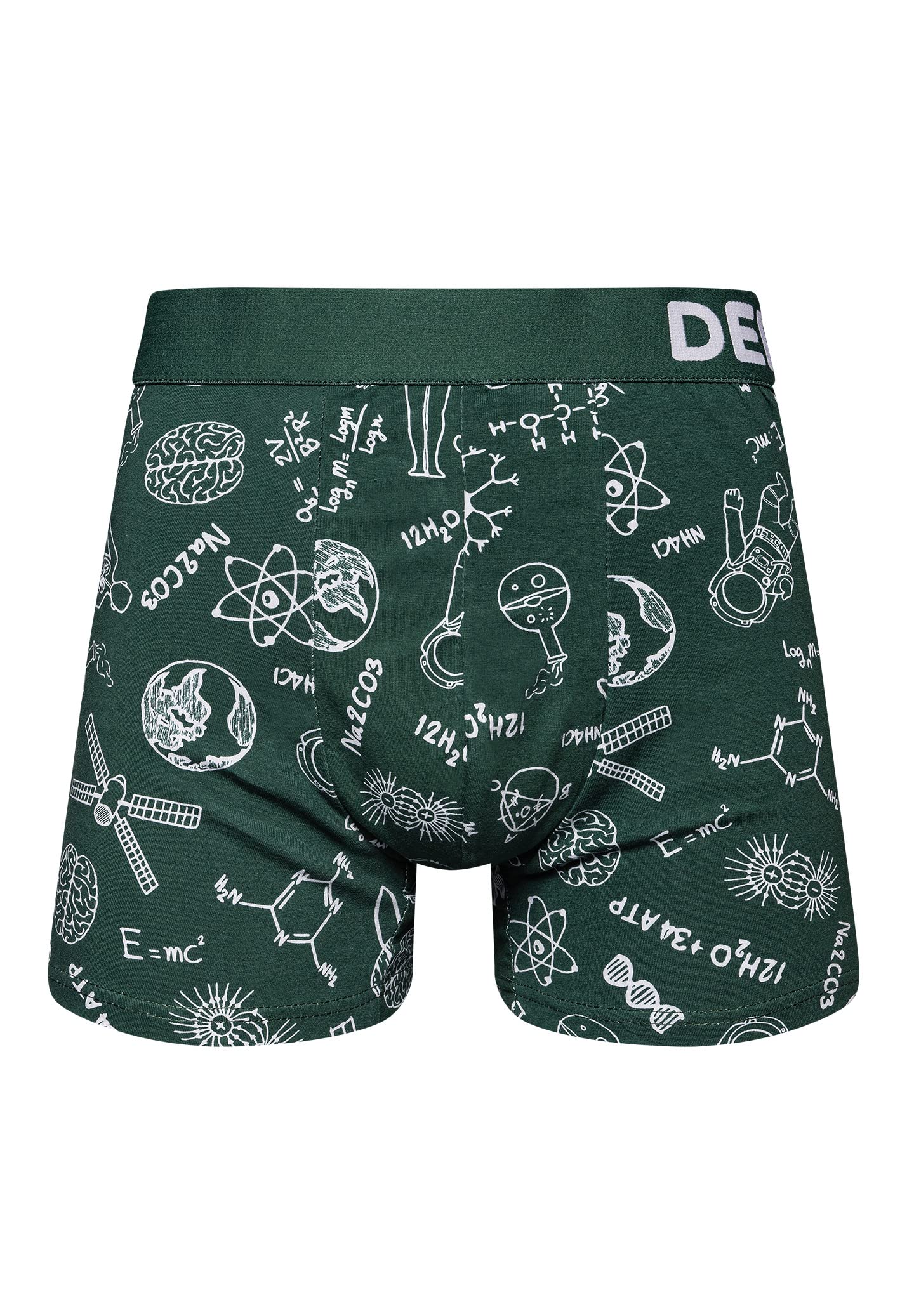 Dedoles Boxershorts Herren Unterwäsche Trunks Baumwolle lustige Designs Dinosaurier Hamster Spiele Maulwurf Geschenk, Farbe: Grün, Motiv: Physik Gegen Chemie Unterhose, Gr. XL