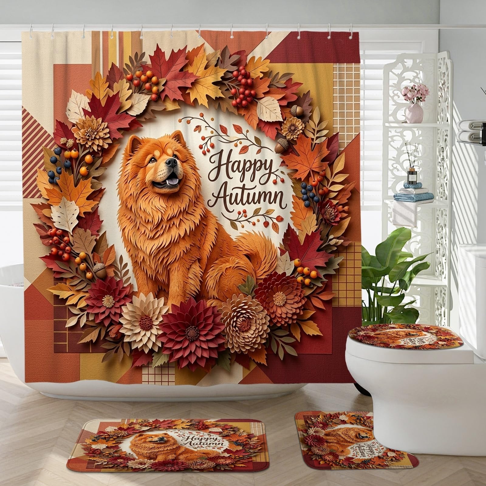 Accessoires de salle de bain pour chien avec tapis antidérapant contre les glissades