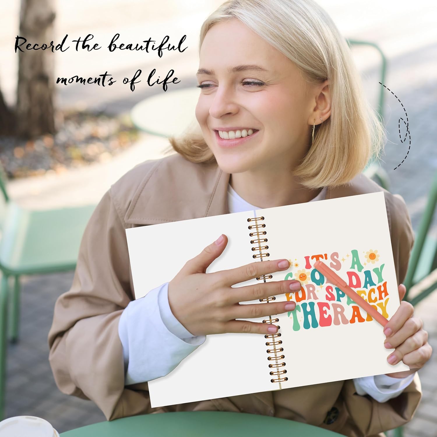 Colorful Speech Therapy Notebook, Therapy Journal Notebook for Therapists Counselors, Speech Language Pathologist SLP Gifts, Mental Health Journal for Women, 5.5x8.3 - Image 3