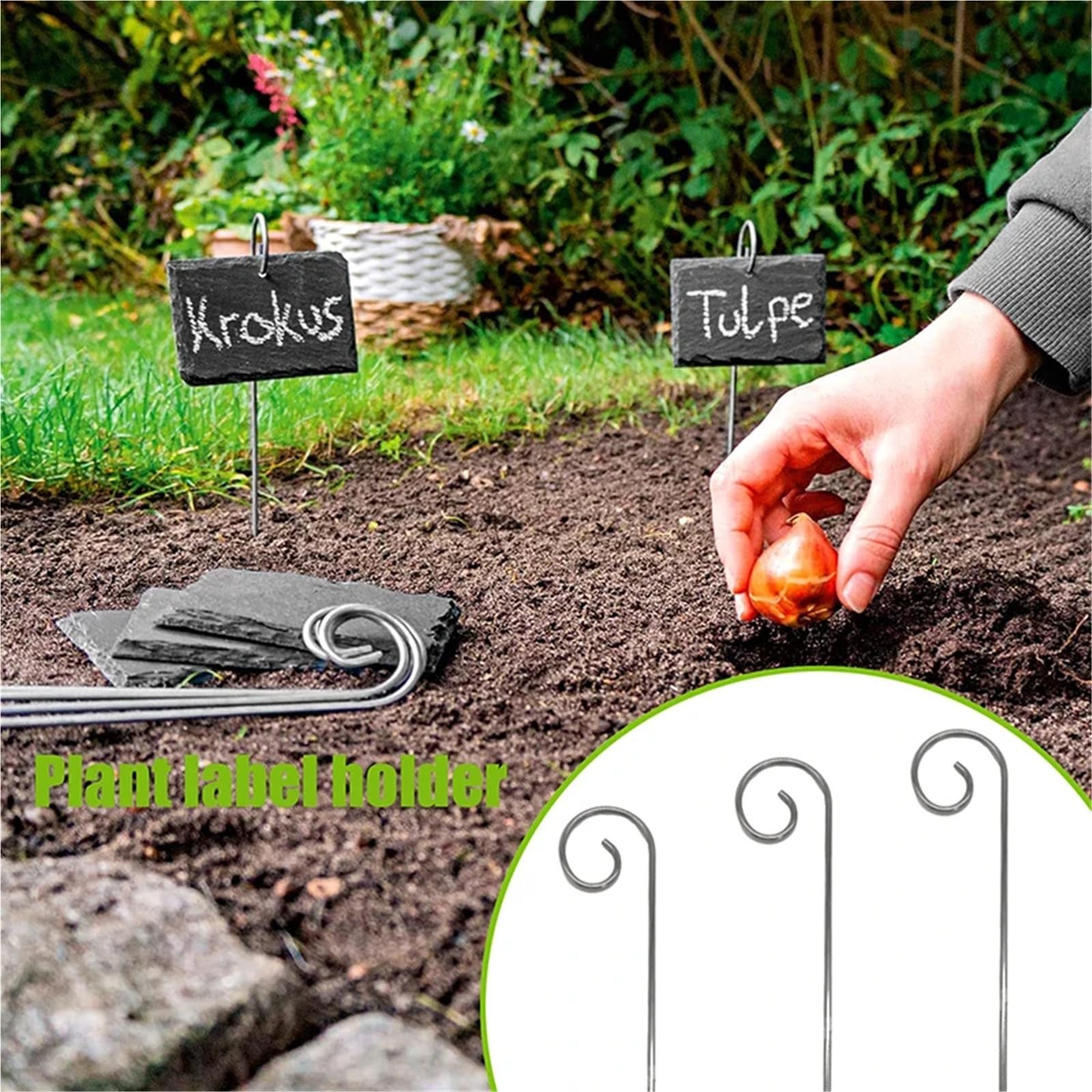 10 Pflanzenetiketten aus Metall, 30 cm, for den Garten