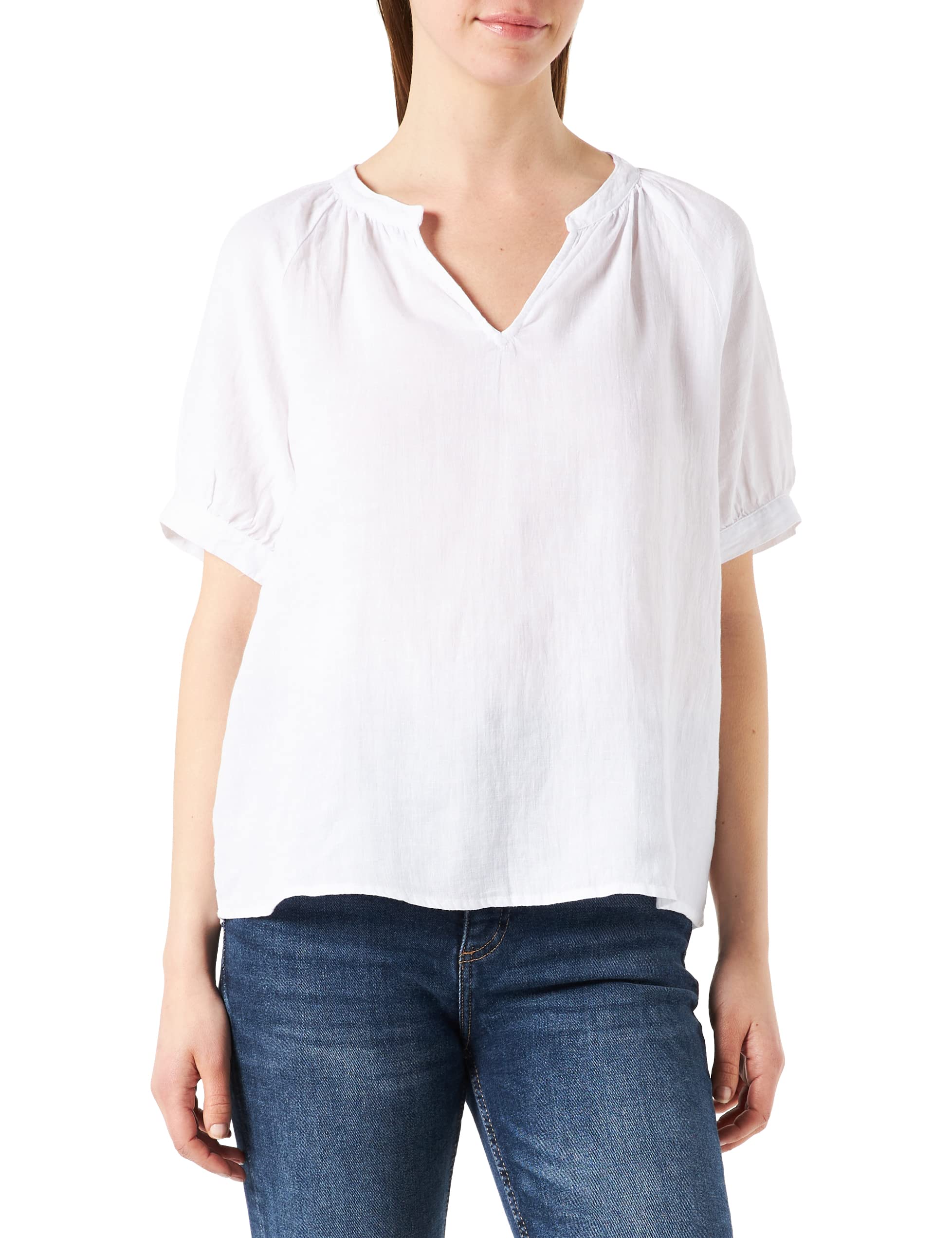 Part Two Women's PopsyPW BL Blouse Relaxed fit Blouse, Bright White, 46
