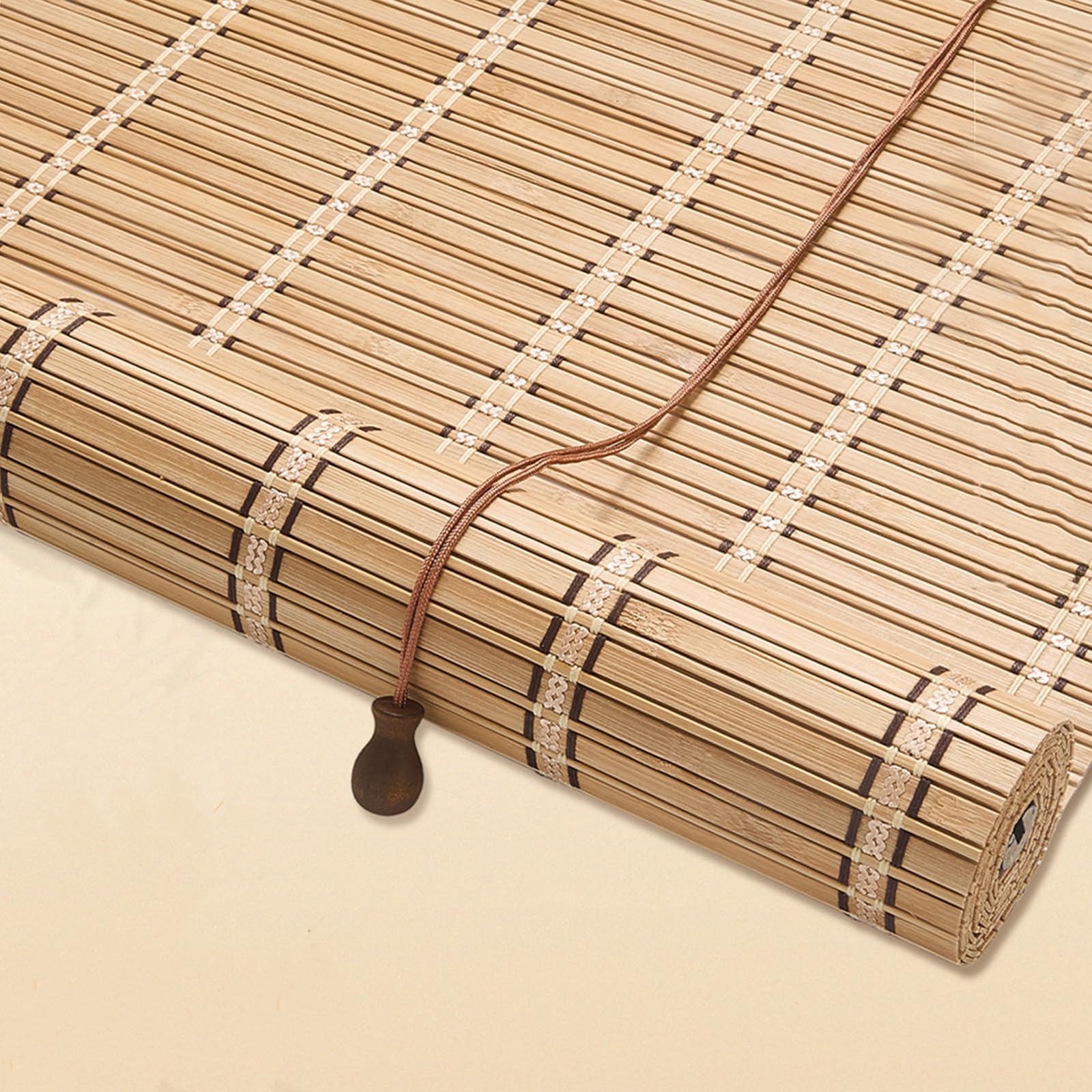 Store à Rouleau en Bambou Naturel,Respirant Rideau en Occultant Exterieur,Store Enrouleur Intimité Et Coupe-Vent,pour Portes de Fenêtres,Personnalisé,Largeur X Hauteur (85cm x 230cm)