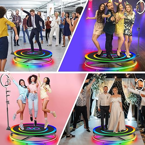 Miniatura 2 de Máquina de cabina de fotos 360 de 394 pulgadas  funda de vuelo cabina de cámara de video giratoria automática con anillo de luz giratoria de 360