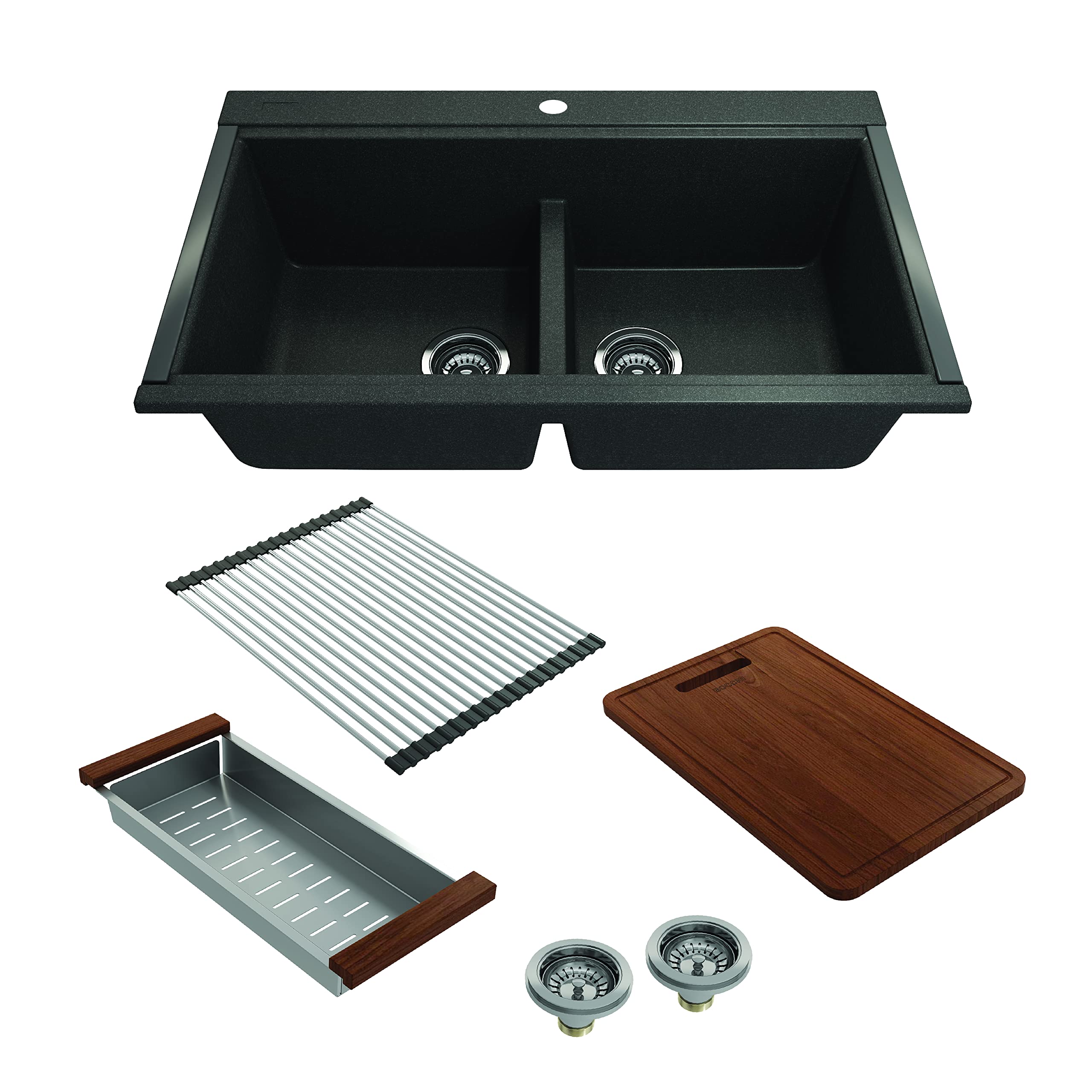 Amazon.com: BOCCHI Baveno Lux Undermount 34 in. Double Bowl