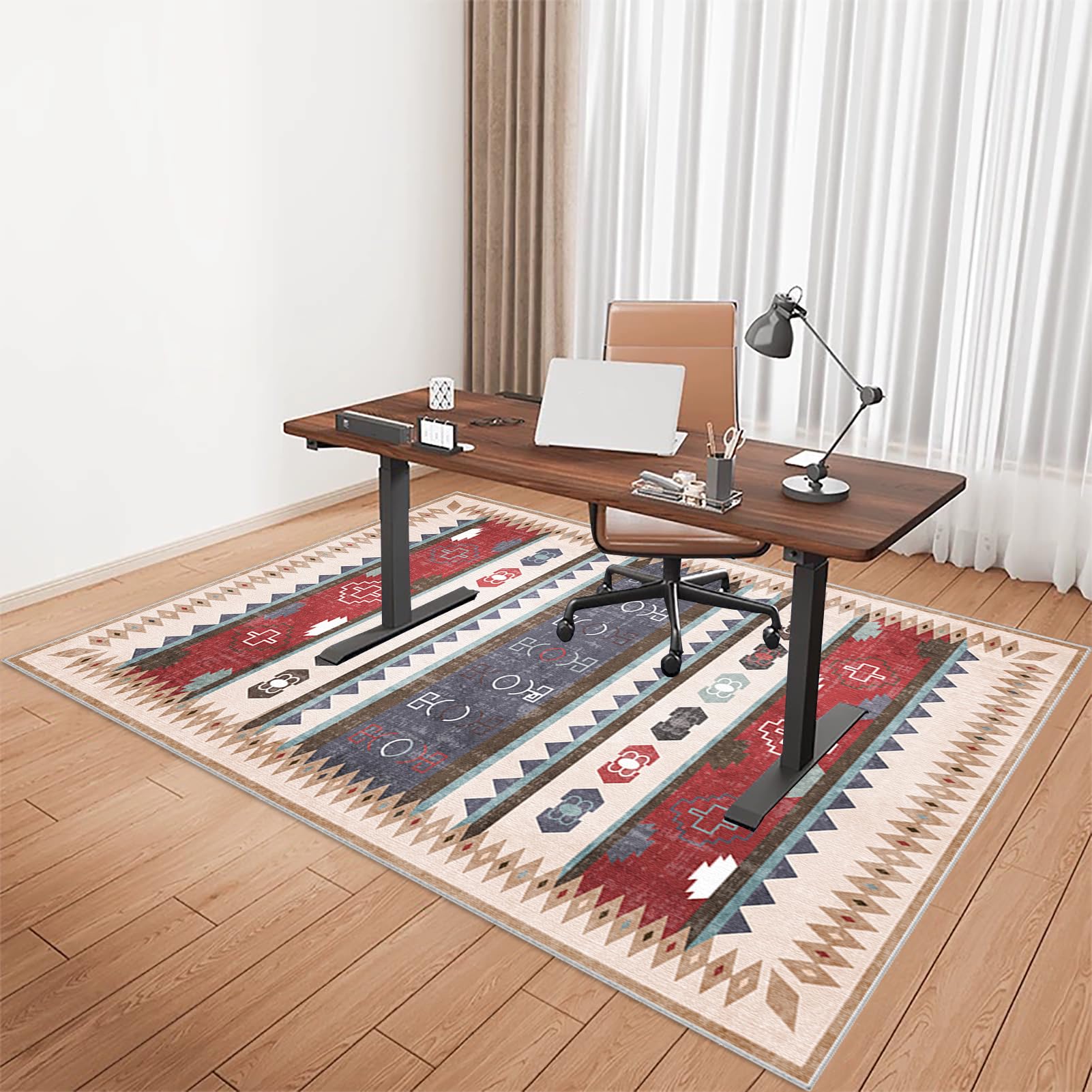 Desk Chair Mat for Low Pile Carpet, Gaming Office Computer Chair Mat for Hardwood Floors Carpet Wooden Floors Office Chair Mat for Carpet Floors, Easy Glide Carpet Protector Chair Mat 130 x 160 cm