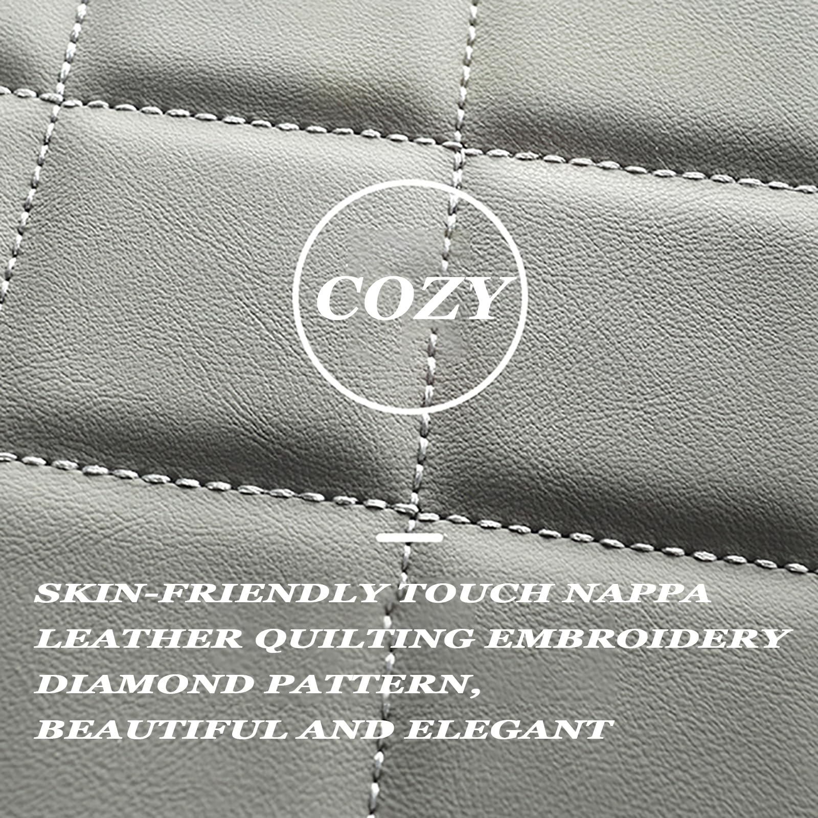 Copri Bracciolo Auto per Jeep Cherokee/Liberty KK 2008 2009 2010 2011 2012, Copertura Console Centrale Auto, Cuscino per Bracciolo Auto con 2 Tasche Portaoggetti,C Grey