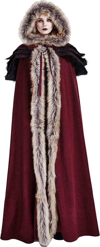 red fur cape