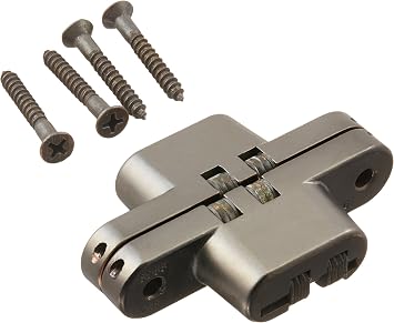 SOSS 208 Zinc Invisible Hinge with Holes for Wood or Metal Applications, Mortise Mounting, Oil Rubbed Bronze Exterior Finish