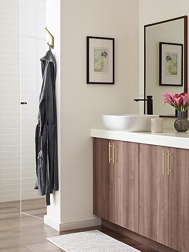 Miniatura 2 de Amerock H37003CZ  Emerge Gancho decorativo de pared de doble punta  Gancho de bronce champán para abrigos, sombreros, mochilas, bolsas  Ganchos para