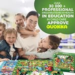 QUOKKA 100 Piece Puzzles for Kids Ages 4-6 – 4xSET Search and Find Kids Puzzles Ages 5-8 – Artist-Crafted Illustrations, Hidden Objects, Unique Jigsaw Shapes, Educational Activity for Learning & Play