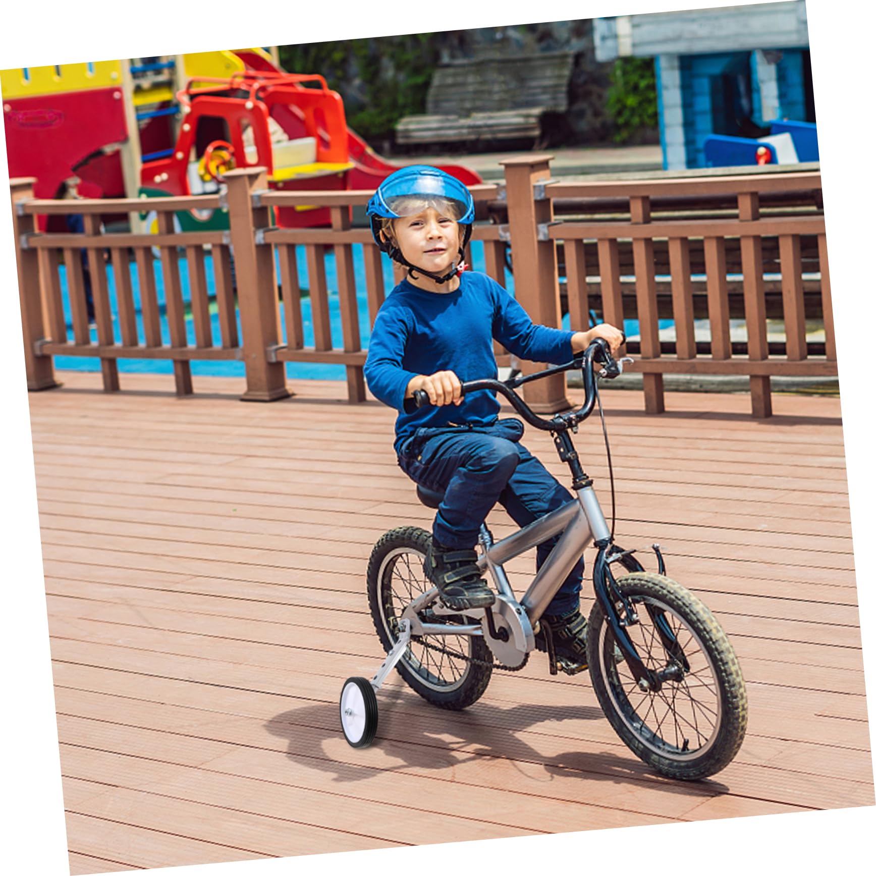 Anneome Ruedas De Entrenamiento para Bicicleta Infantil Rueda Trasera Resistente Estabilizador Ajustable para Principiantes Montaje Fácil