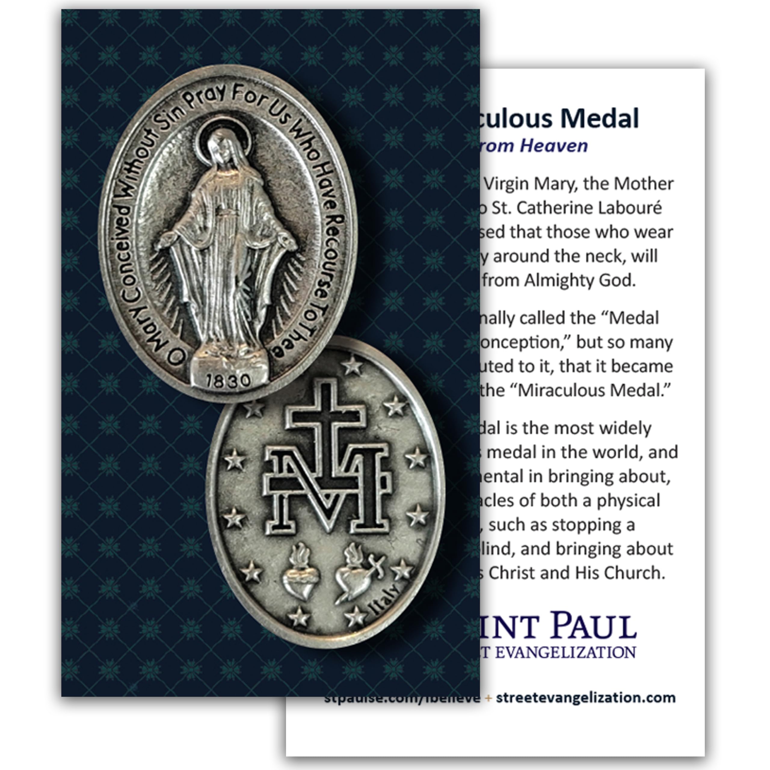 Amazon.com: Miraculous Medal Holy Cards Bulk Pack 50 Count