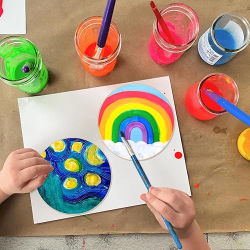 Miniatura 2 de Rondas de madera para manualidades de 6 pulgadas, paquete de 12 círculos redondos de madera sin terminar para manualidades, discos redondos de