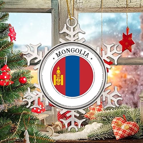 Miniatura 3 de WoGuangis Adornos para árbol de Navidad Mongolia, adorno colgante de Navidad, recuerdo de la ciudad de Mongolia, regalos de recuerdo de Navidad,