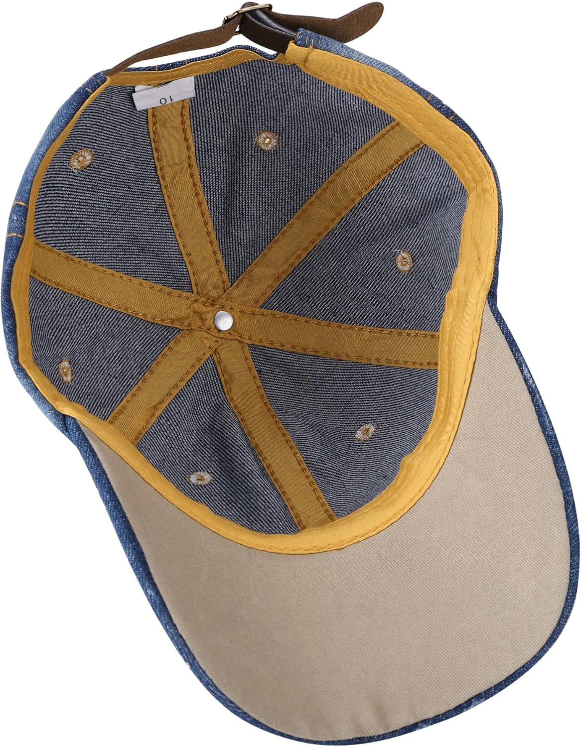 FALETO Bling Baseball Cap for Women Bejeweled Distressed Denim and Diamonds Hat Studded Rhinestone Cap - Image 6