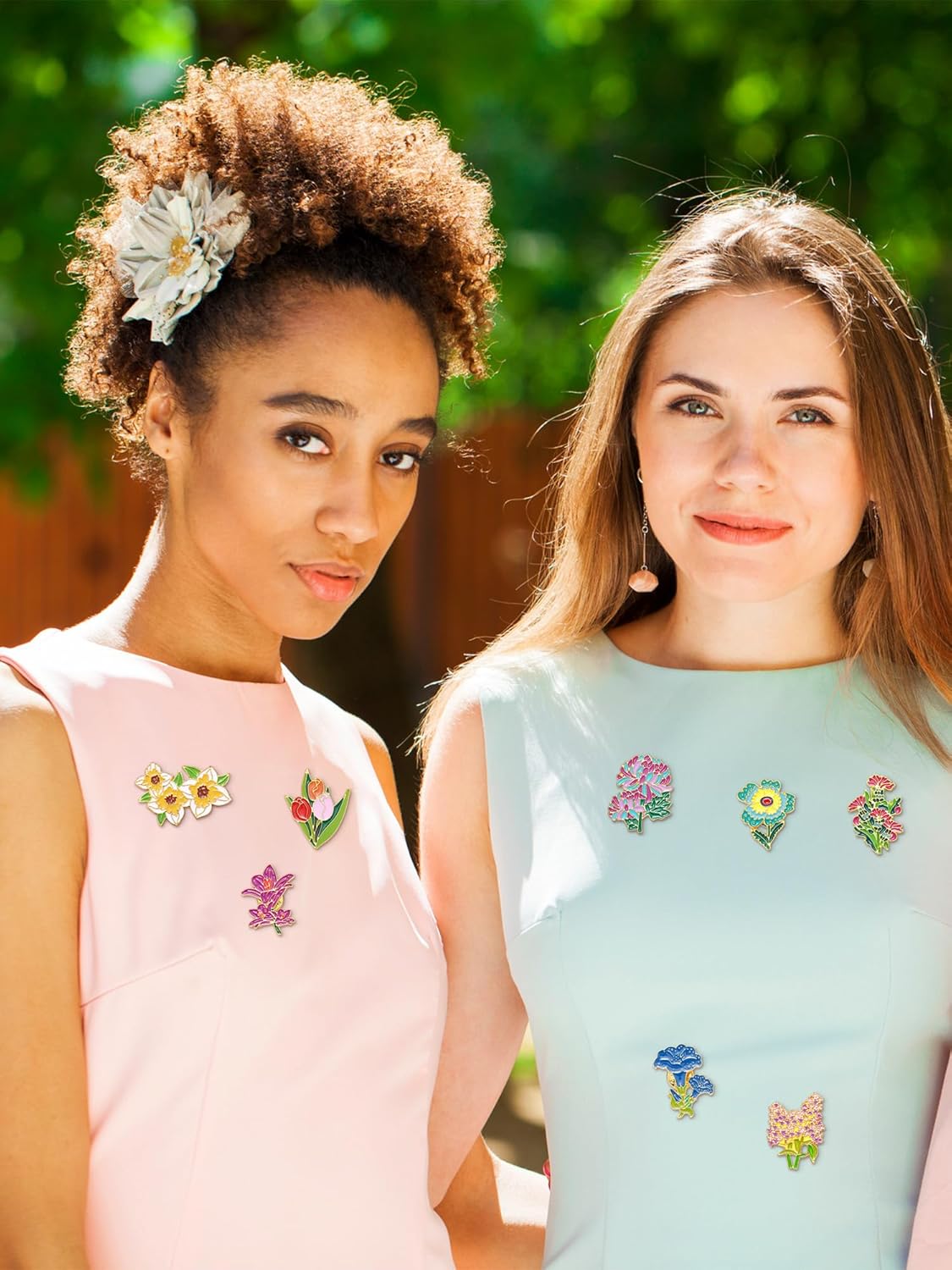 30 Pcs Flowers Pin Bulk for Backpack Cute Enamel Brooch Set Floral Lapel Pins Cartoon Plants for Women Lanyards Gifts - Image 4