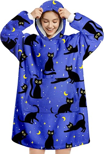 Oversized Animals Wearable Blanket Hoodie With Pocket for Adults Teen