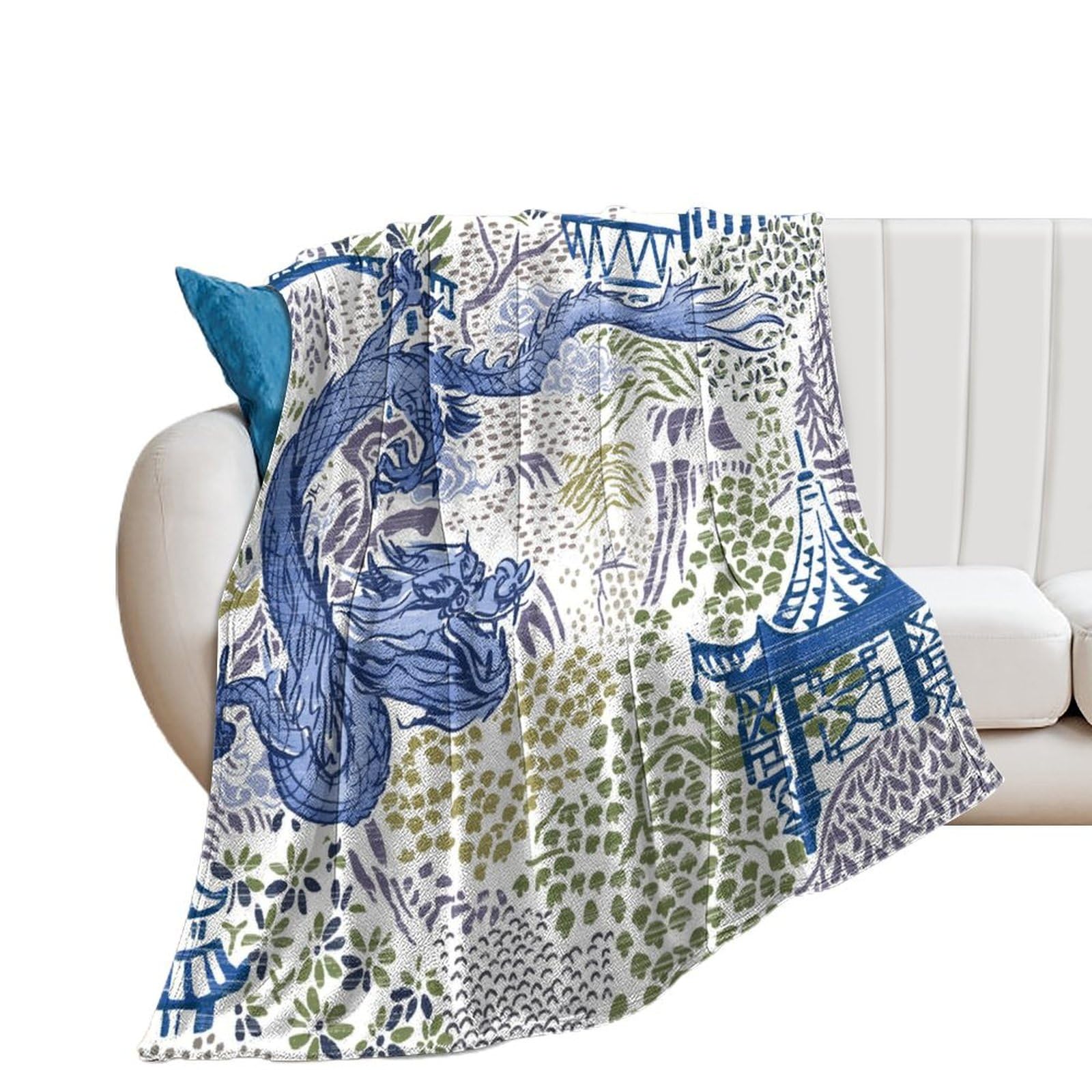 Jeté de lit pagode pour soirées cocooning plaid chaud sur canapé et sofa
