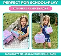 Vista 57 de Bento Lunch Box with Stainless Steel Thermo, Matching Insulated Lunch Bag and Ice Pack Set for Girls, Kids, 5 Divided Compartments, Snack Container