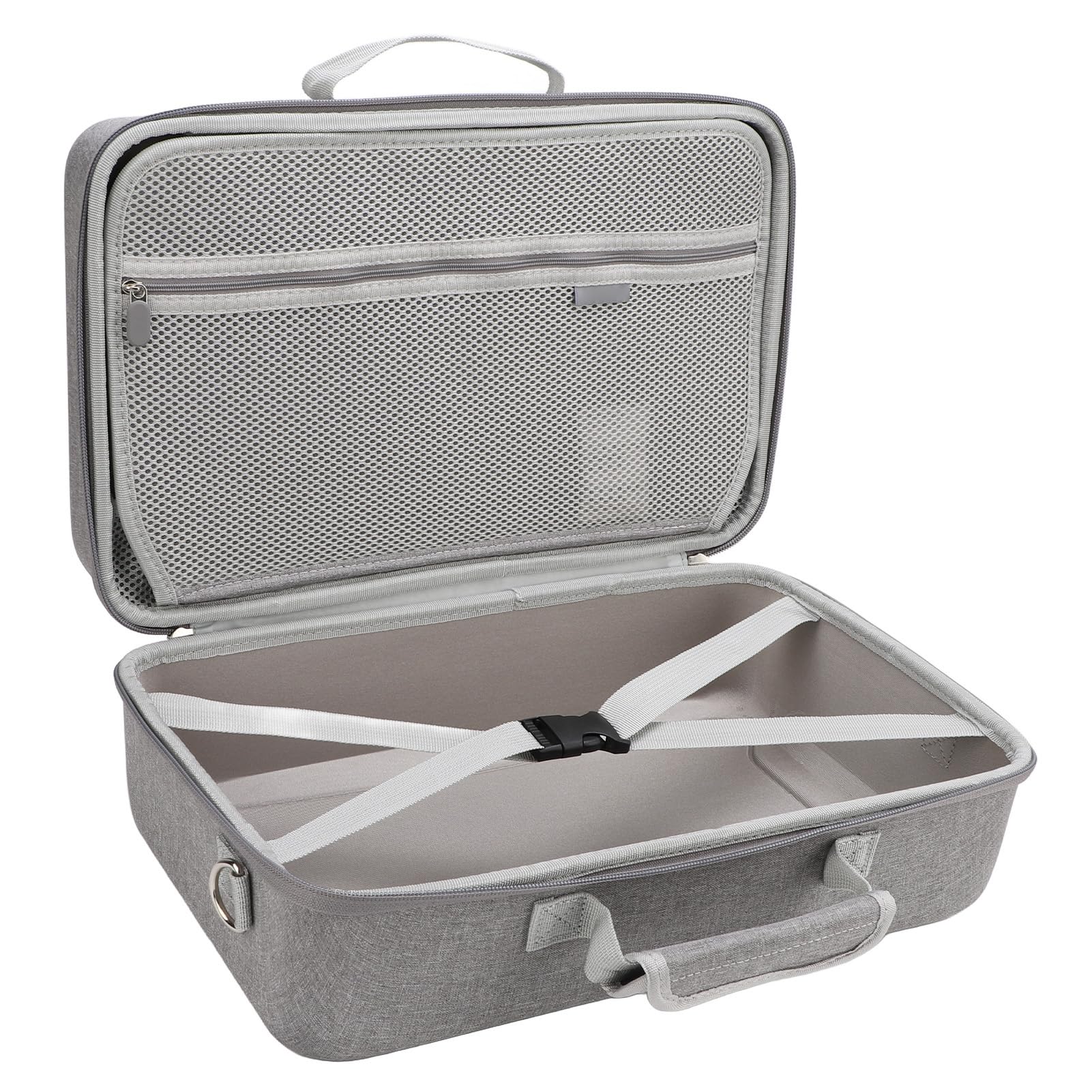 Hidyliu Custodia Rigida per Console di Gioco Portatile per Viaggi Sicuri con Accessori per Controller in Grigio, Tracolla Regolabile Inclusa