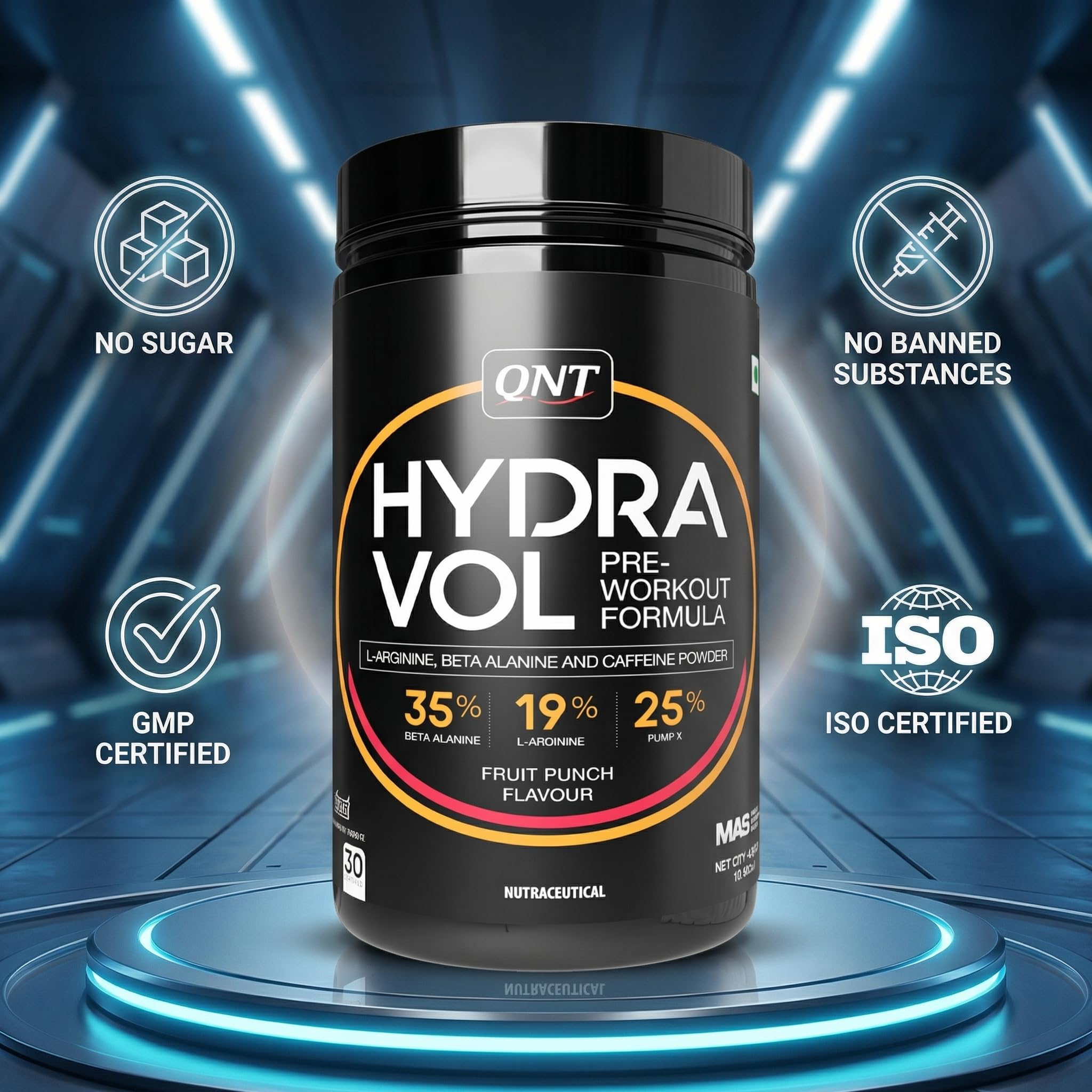 QNT Hydravol Pre-Workout Supplement | 400g | Fruit Punch | Instant Energy & Quick Muscle Pump | Beta-Alanine & Caffeine For Enhanced Focus & Muscle Strength — Amazon image 7