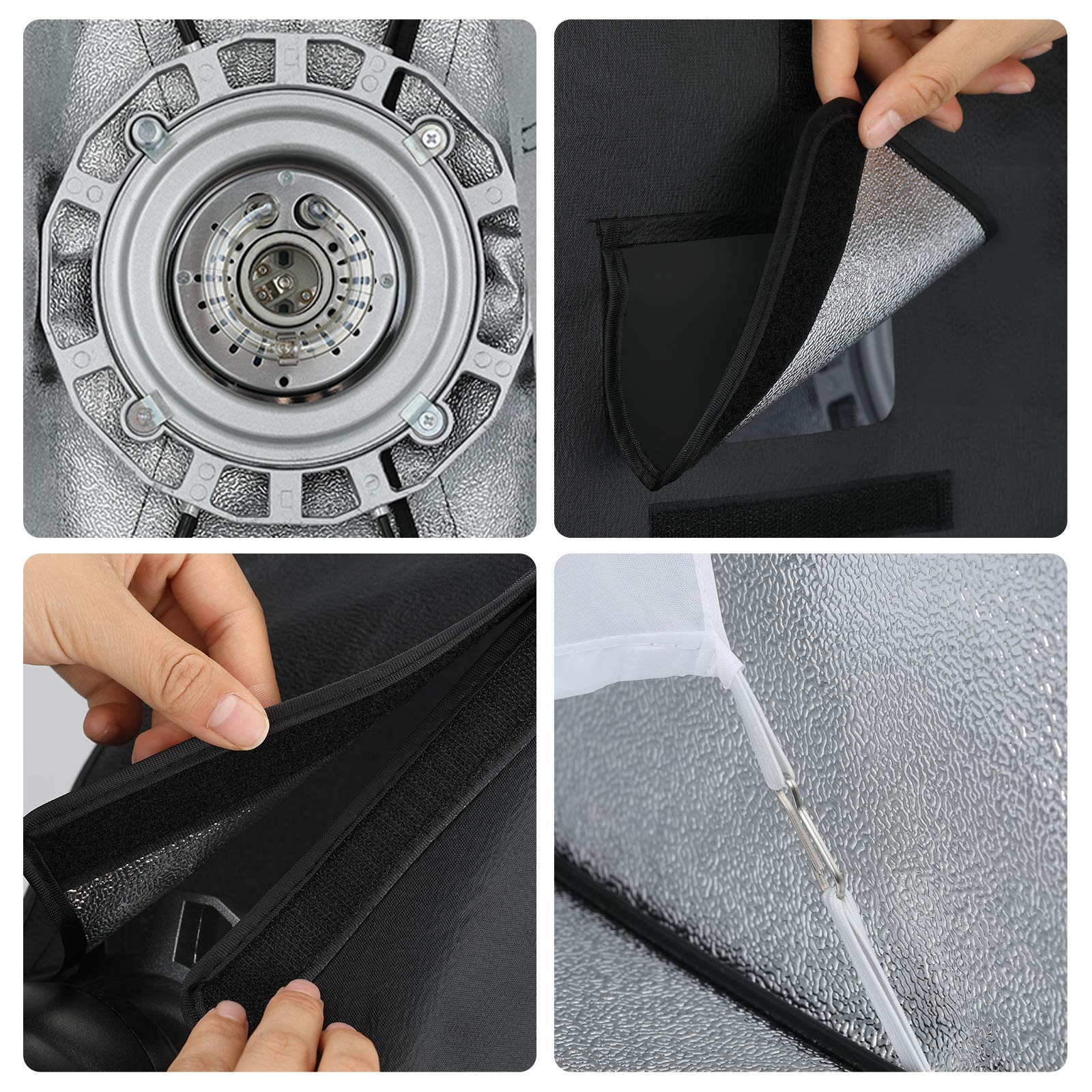 【収納バッグ付き】撮影用ソフトボックス5灯×2セット Amazon | SOONPHO 22×90cm 長方形ソフトボックス 2本キット プロ 撮影