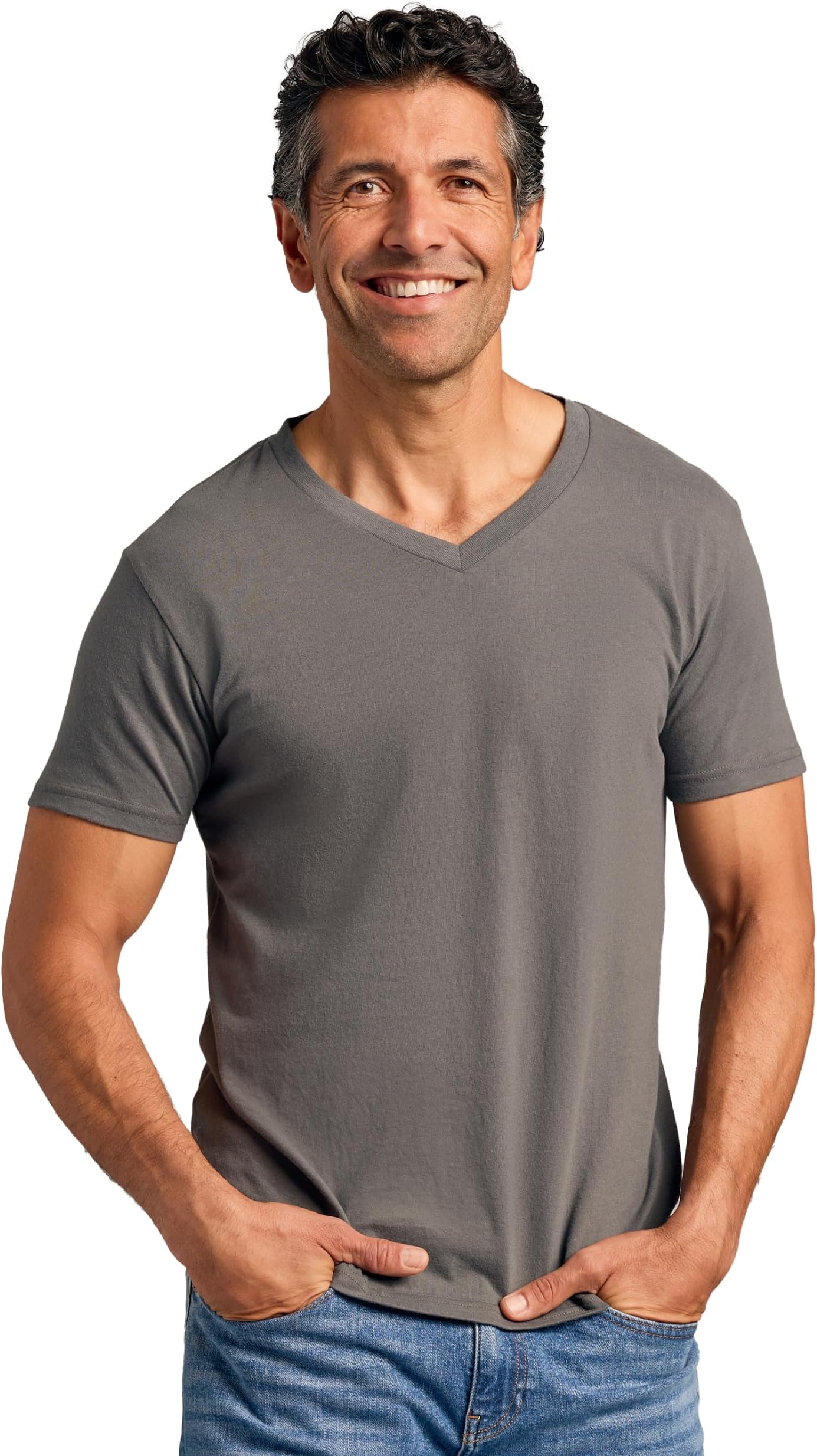True Classic Mens V Neck T Shirts – Soft, Fitted Undershirts for Men Pack – Mens Undershirts – Cotton Blend, Tag-Free