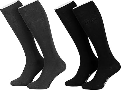 Tallas 39-46 Elásticos Pack 6 Pares Calcetines Algodón Largos - Reforzados Punta Talón Tallas 39/46 Calcetines Hombre Invierno Elásticos